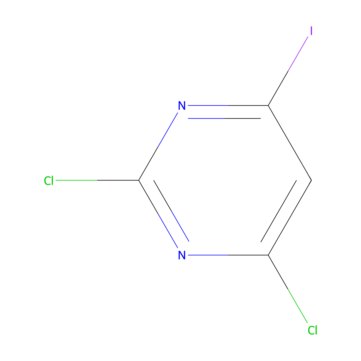 2,4-Dichloro-6-iodopyrimidine molecular structure, CAS 1062608-49-4