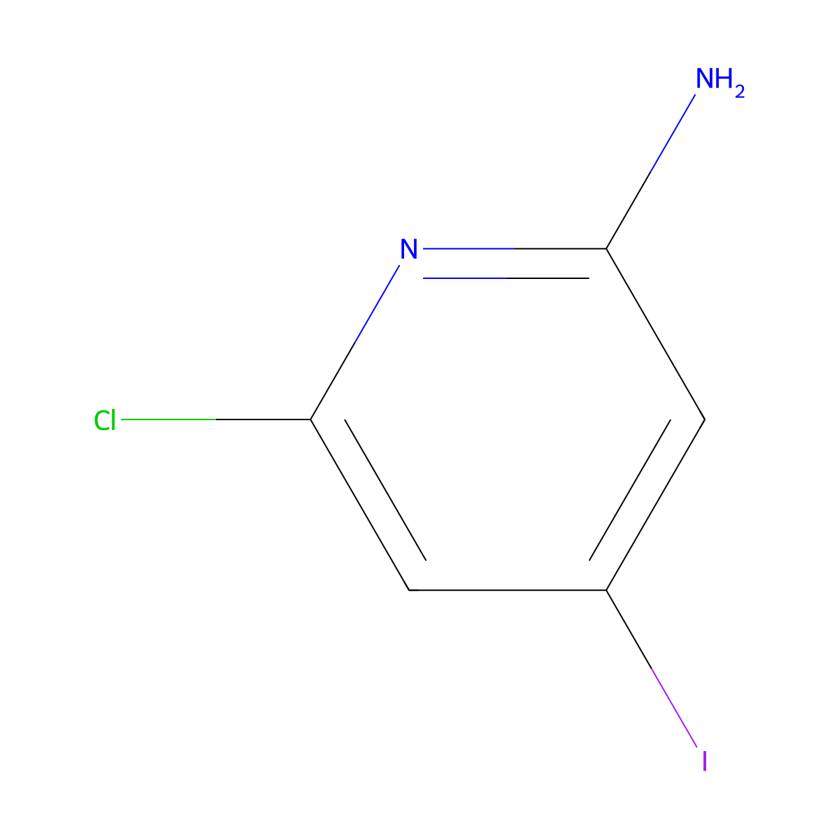 6-Chloro-4-iodopyridin-2-amine molecular structure, CAS 1062608-73-4