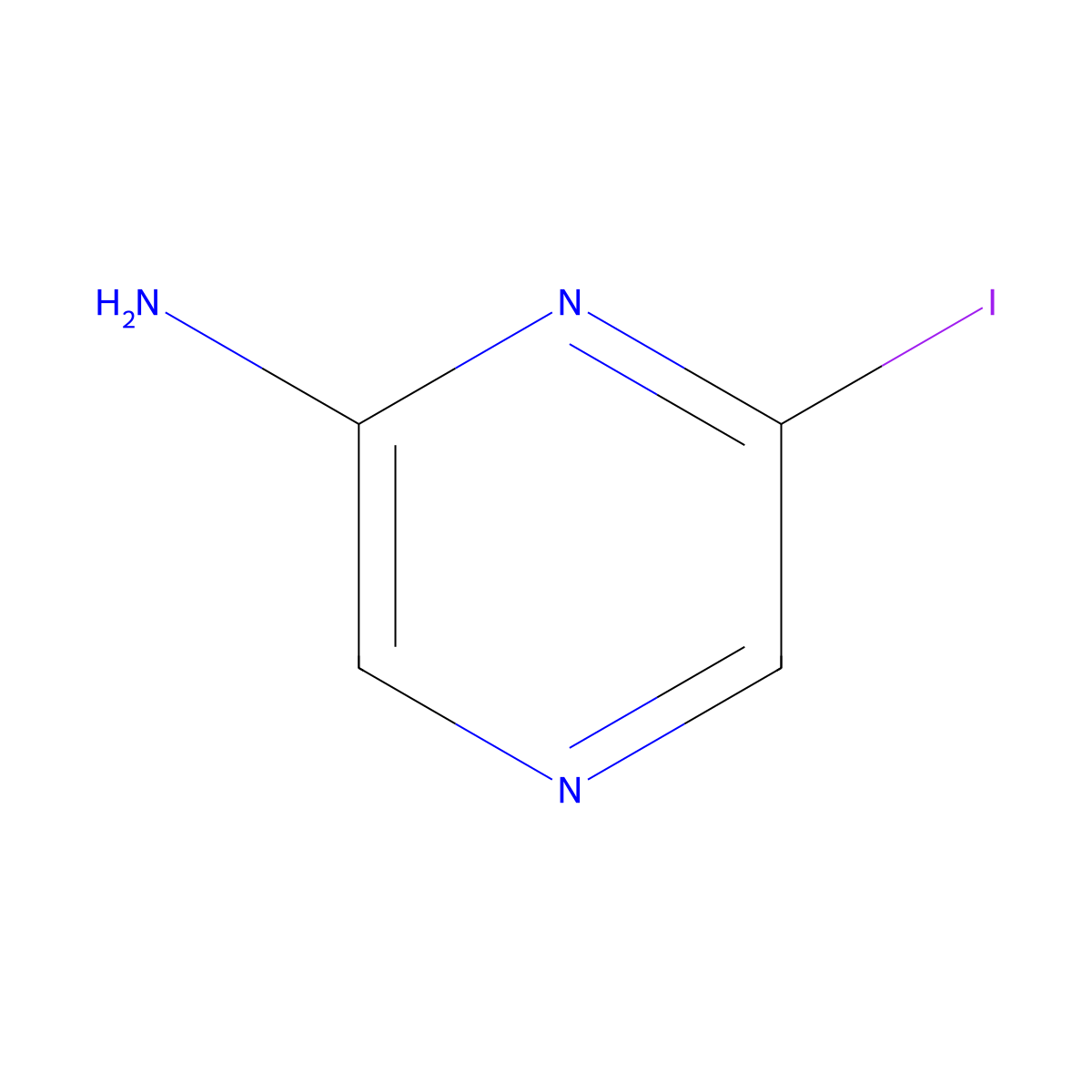 6-Iodopyrazin-2-amine molecular structure, CAS 1062608-80-3