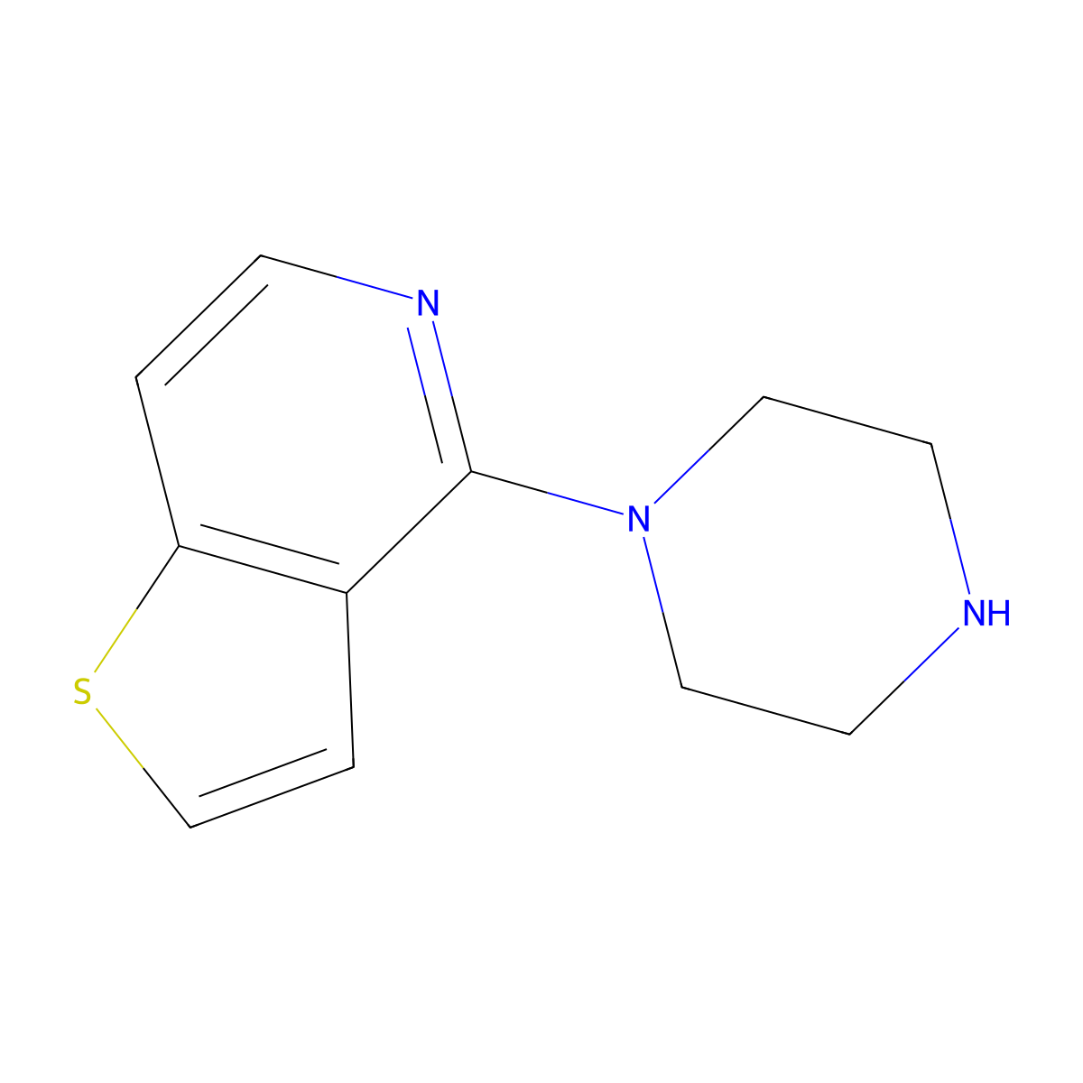 4-(Piperazin-1-yl)thieno[3,2-c]pyridine molecular structure, CAS 106261-27-2