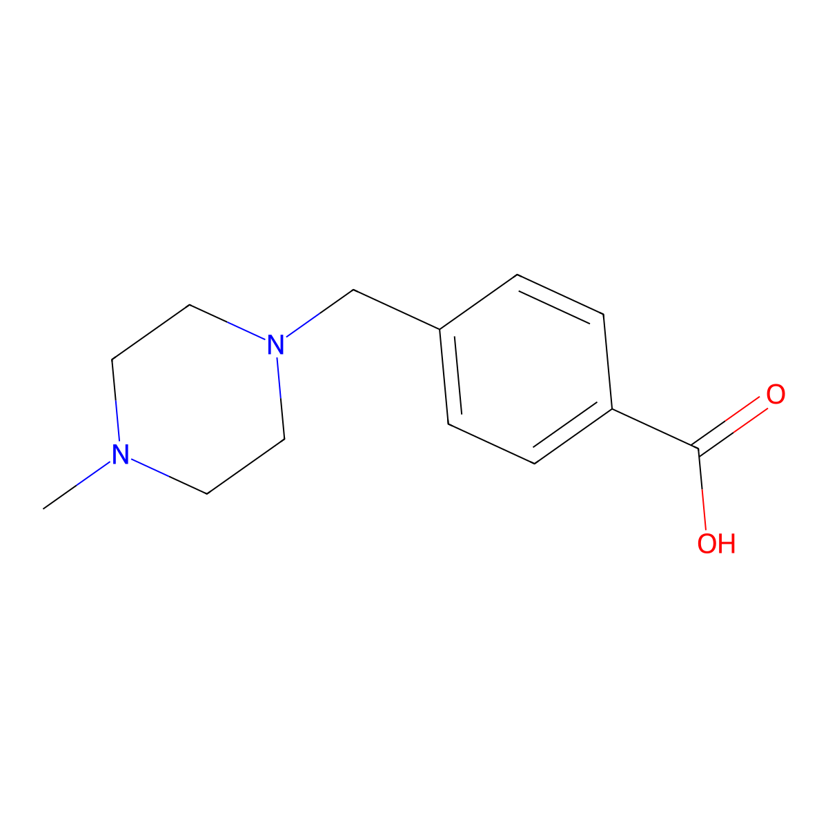 4-(4-Methyl-1-piperazinylmethyl)benzoic acid molecular structure, CAS 106261-48-7