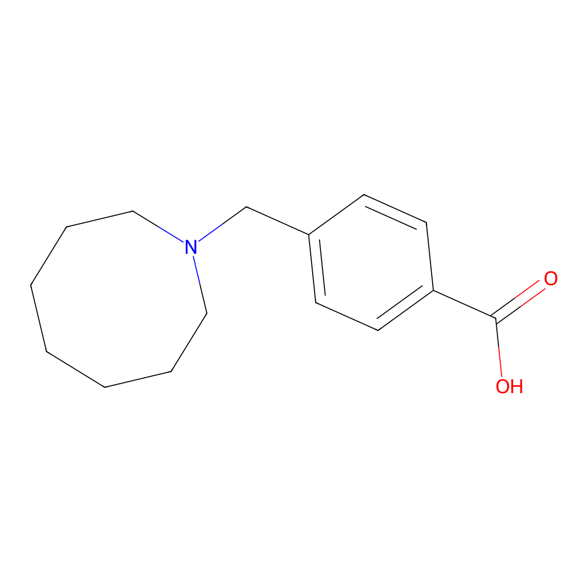 4-(Azocan-1-ylmethyl)benzoic acid molecular structure, CAS 106261-52-3