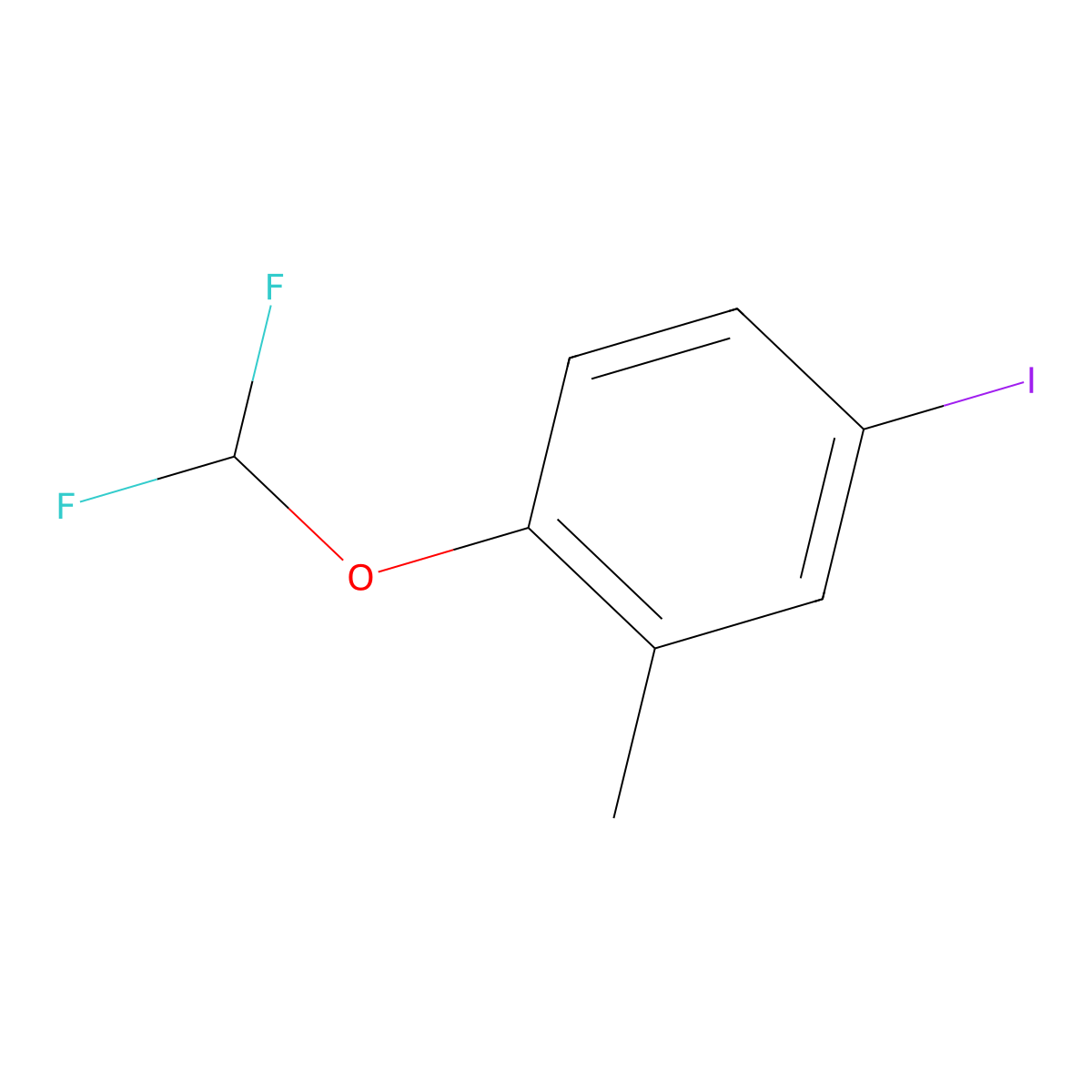 1-(Difluoromethoxy)-4-iodo-2-methylbenzene molecular structure, CAS 1062613-63-1