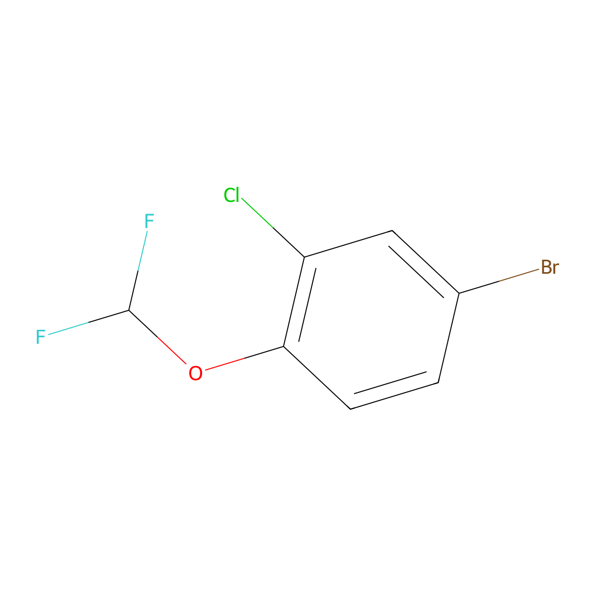 4-Bromo-2-chloro-1-(difluoromethoxy)benzene molecular structure, CAS 1062614-42-9