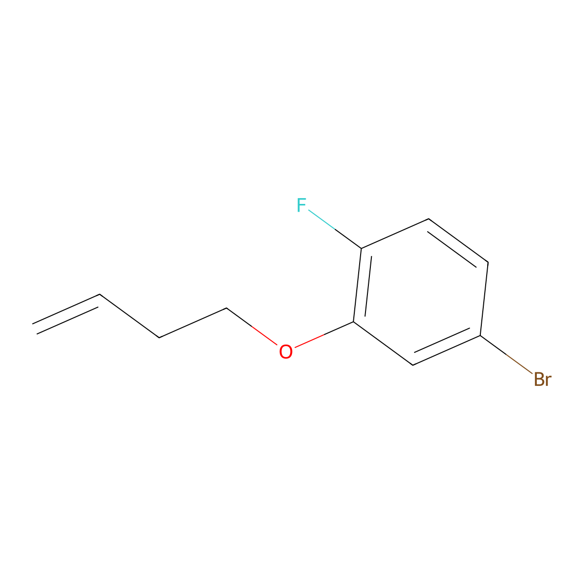 Benzene, 4-bromo-2-(3-buten-1-yloxy)-1-fluoro- molecular structure, CAS 1062615-67-1