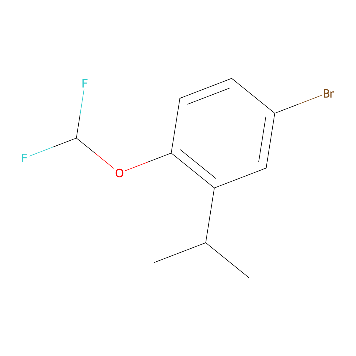 4-Bromo-1-(difluoromethoxy)-2-isopropylbenzene molecular structure, CAS 1062616-03-8