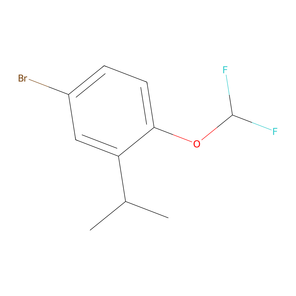 4-Bromo-1-(difluoromethoxy)-2-isopropylbenzene molecular structure, CAS 1062616-03-8