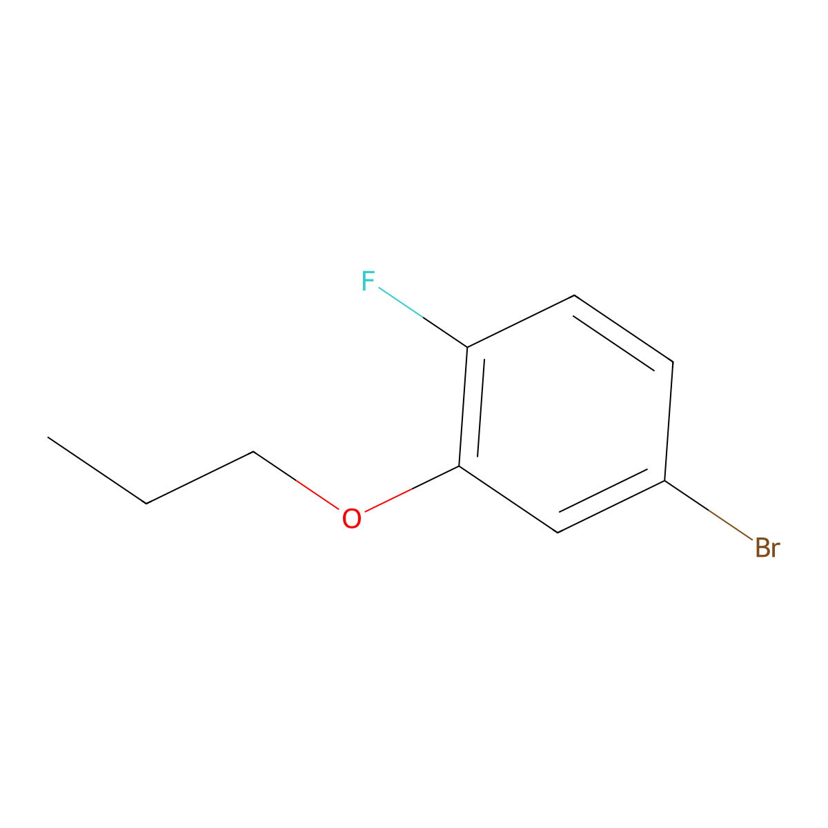 4-Bromo-1-fluoro-2-propoxybenzene molecular structure, CAS 1062618-87-4