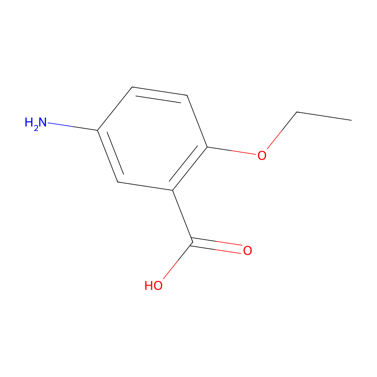 5-Amino-2-ethoxybenzoic acid molecular structure, CAS 106262-38-8