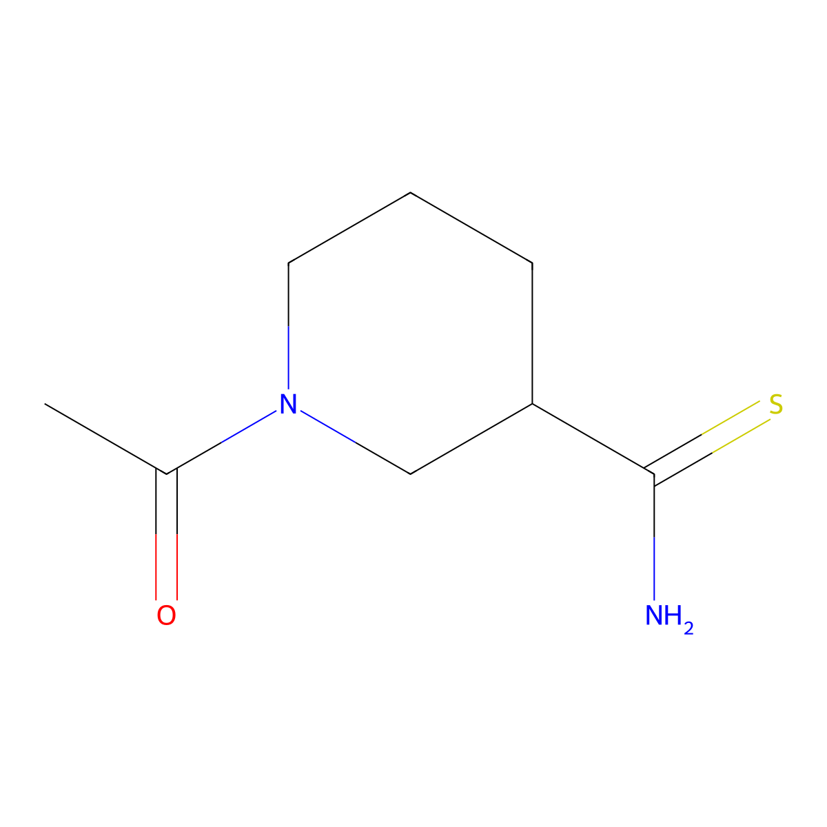 1-Acetylpiperidine-3-carbothioamide molecular structure, CAS 1062622-22-3