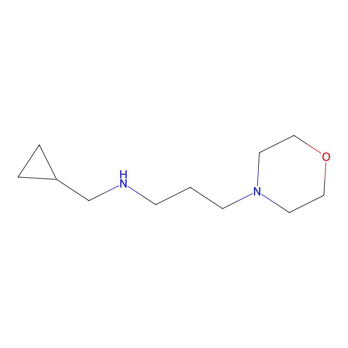 N-(cyclopropylmethyl)-3-morpholinopropan-1-amine molecular structure, CAS 1062626-53-2
