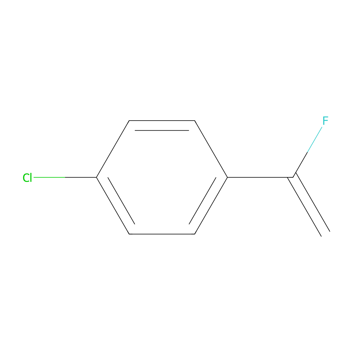 Benzene, 1-chloro-4-(1-fluoroethenyl)- molecular structure, CAS 106263-12-1