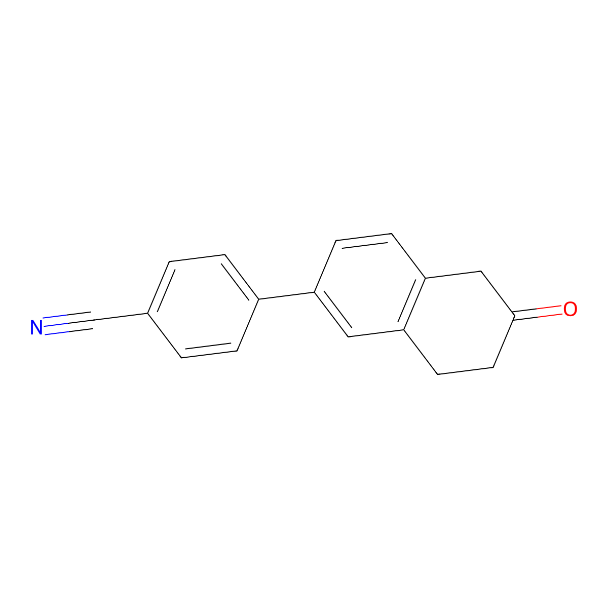4-(6-Oxo-5,6,7,8-tetrahydronaphthalen-2-yl)benzonitrile molecular structure, CAS 1062649-25-5