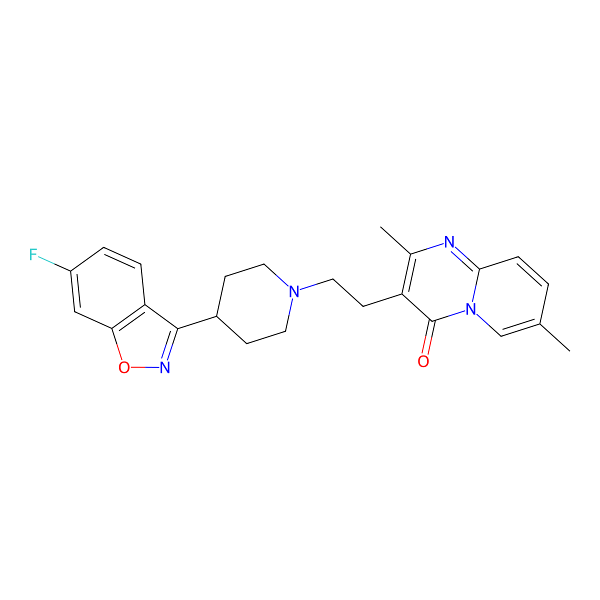 Methyl 5,6,7,8-Tetradehydro Risperidone molecular structure, CAS 106266-08-4