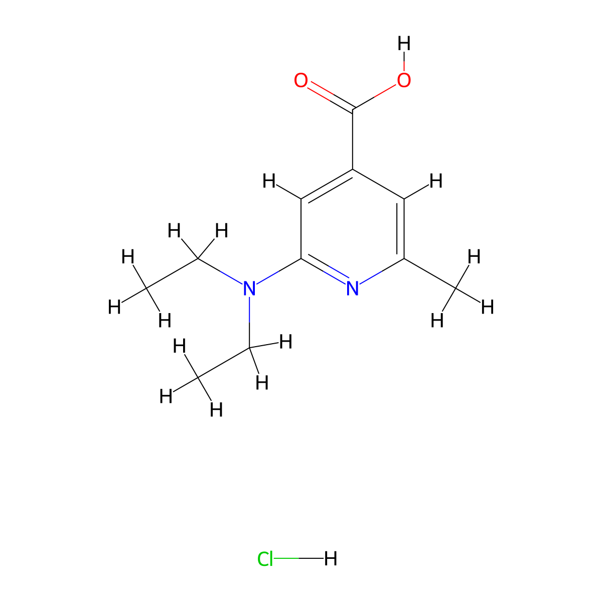 2-(Diethylamino)-6-methylisonicotinic acid hydrochloride molecular structure, CAS 1062668-88-5