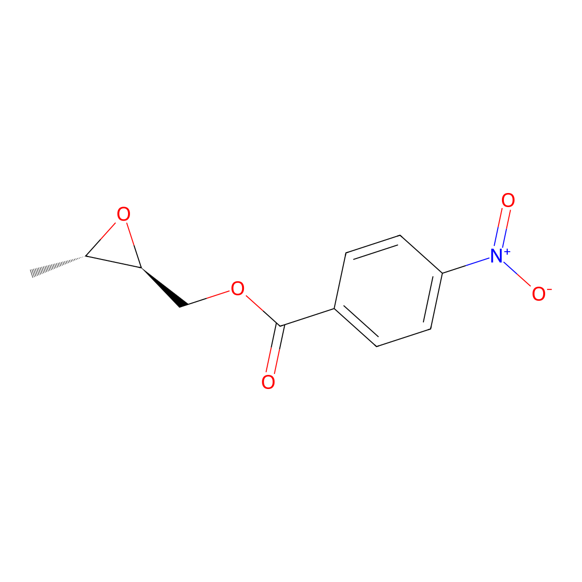 Oxiranemethanol, 3-methyl-, 4-nitrobenzoate, (2S-trans)- molecular structure, CAS 106268-97-7