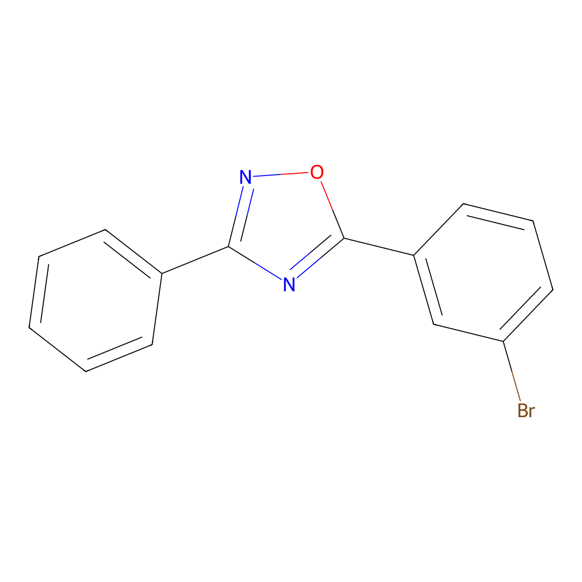 5-(3-Bromophenyl)-3-phenyl-1,2,4-oxadiazole molecular structure, CAS 106269-44-7