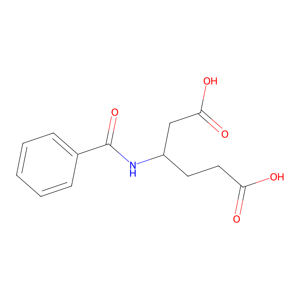 3-[(Phenylcarbonyl)amino]hexanedioic acid molecular structure, CAS 106269-54-9