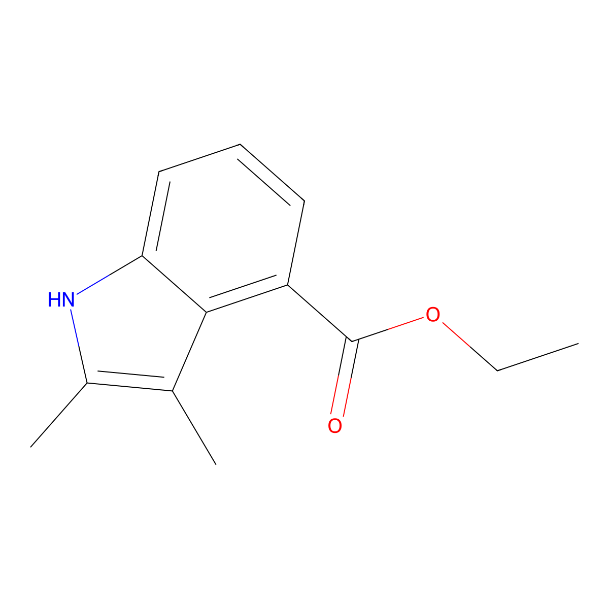 ethyl 2,3-dimethyl-1H-indole-4-carboxylate molecular structure, CAS 106269-68-5