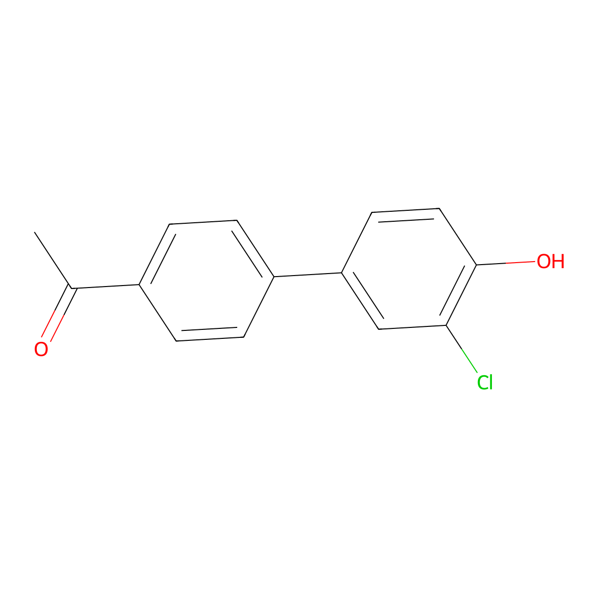 4-(4-Acetylphenyl)-2-chlorophenol molecular structure, CAS 106271-58-3