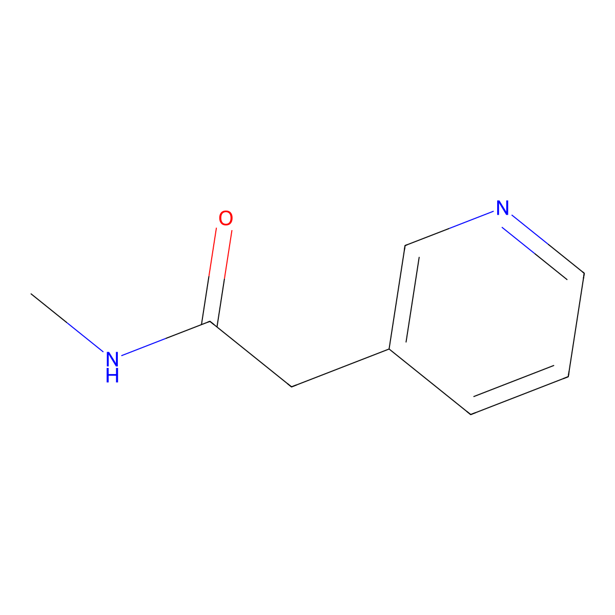 N-Methyl-2-(pyridin-3-yl)acetamide molecular structure, CAS 106271-65-2