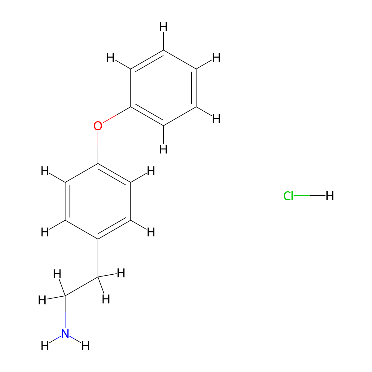 2-(4-phenoxyphenyl)ethanamine Hydrochloride molecular structure, CAS 106272-17-7
