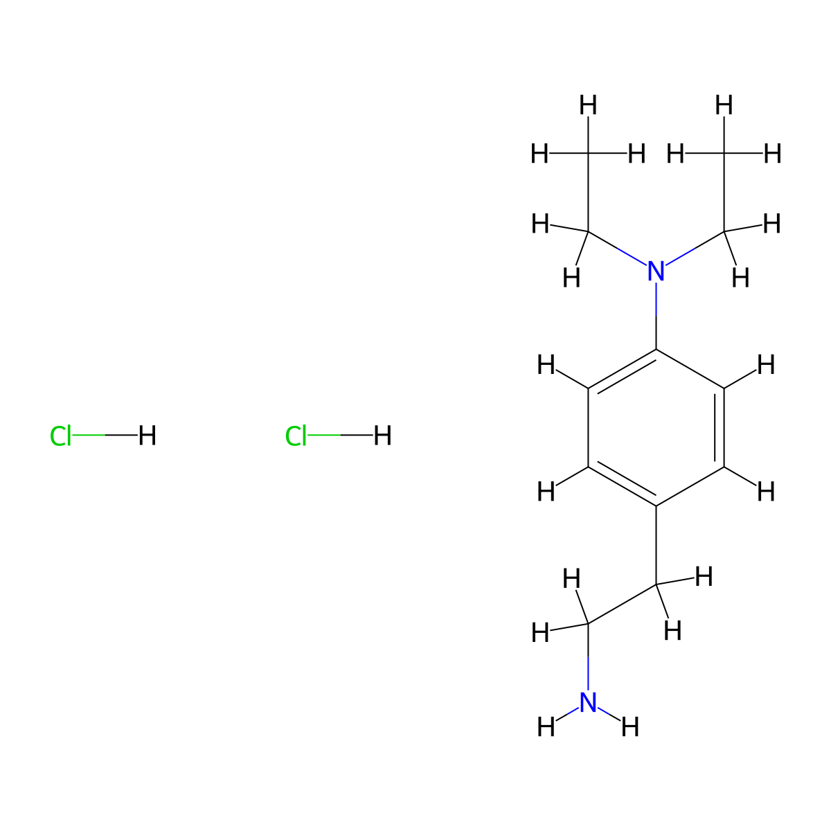 2-(4-Diethylaminophenyl)ethylamine dihydrochloride molecular structure, CAS 106274-77-5
