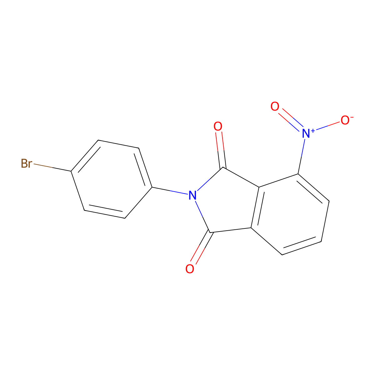 2-(4-Bromophenyl)-4-nitroisoindoline-1,3-dione molecular structure, CAS 106274-89-9