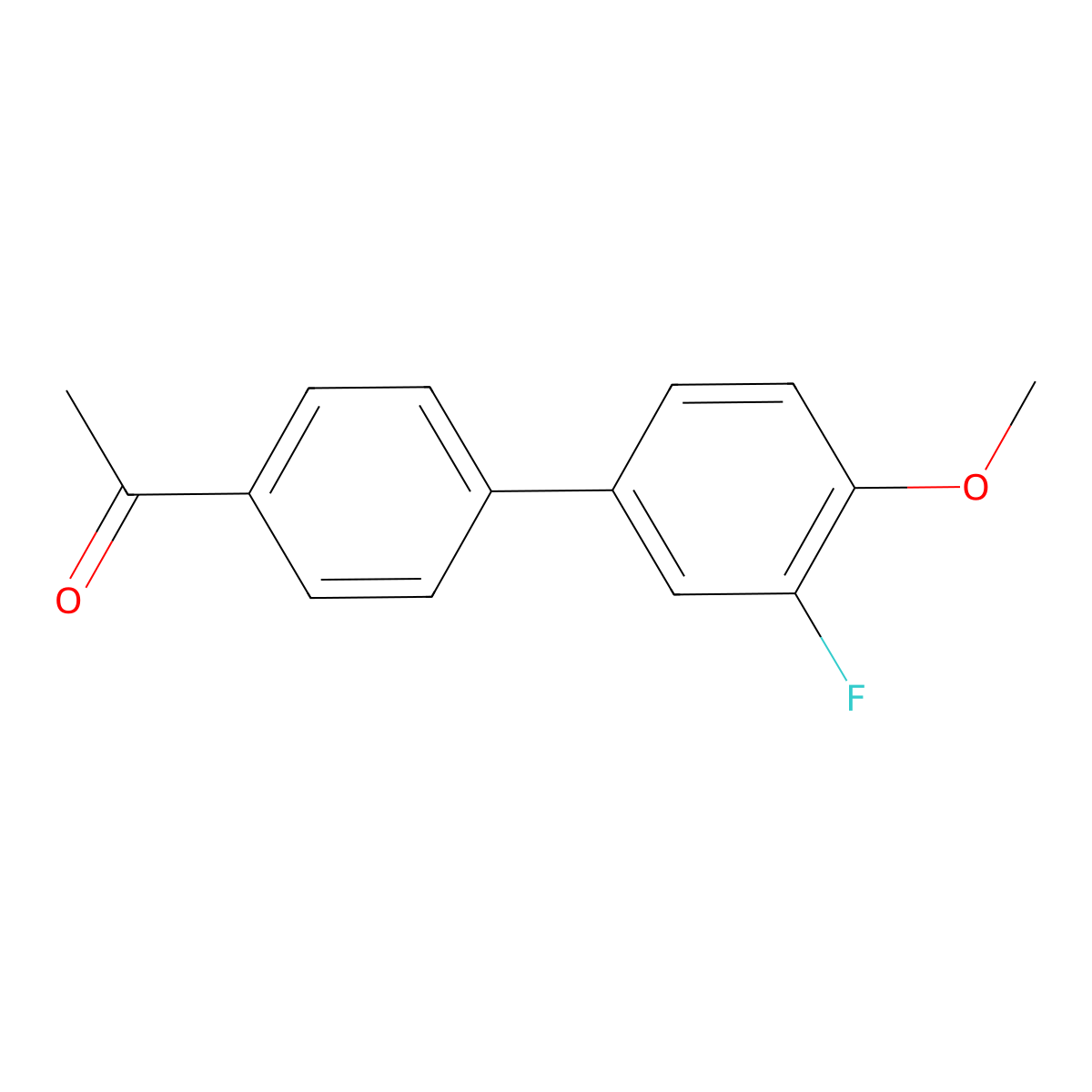 3'-Fluoro-4'-methoxy-4-acetylbiphenyl molecular structure, CAS 106291-24-1