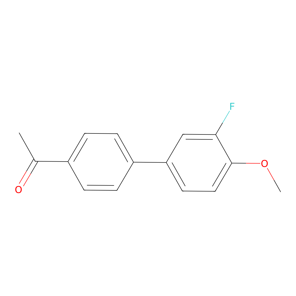 3'-Fluoro-4'-methoxy-4-acetylbiphenyl molecular structure, CAS 106291-24-1