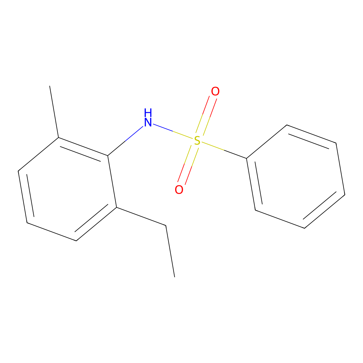 N-(2-Ethyl-6-methylphenyl)benzenesulfonamide molecular structure, CAS 106291-29-6