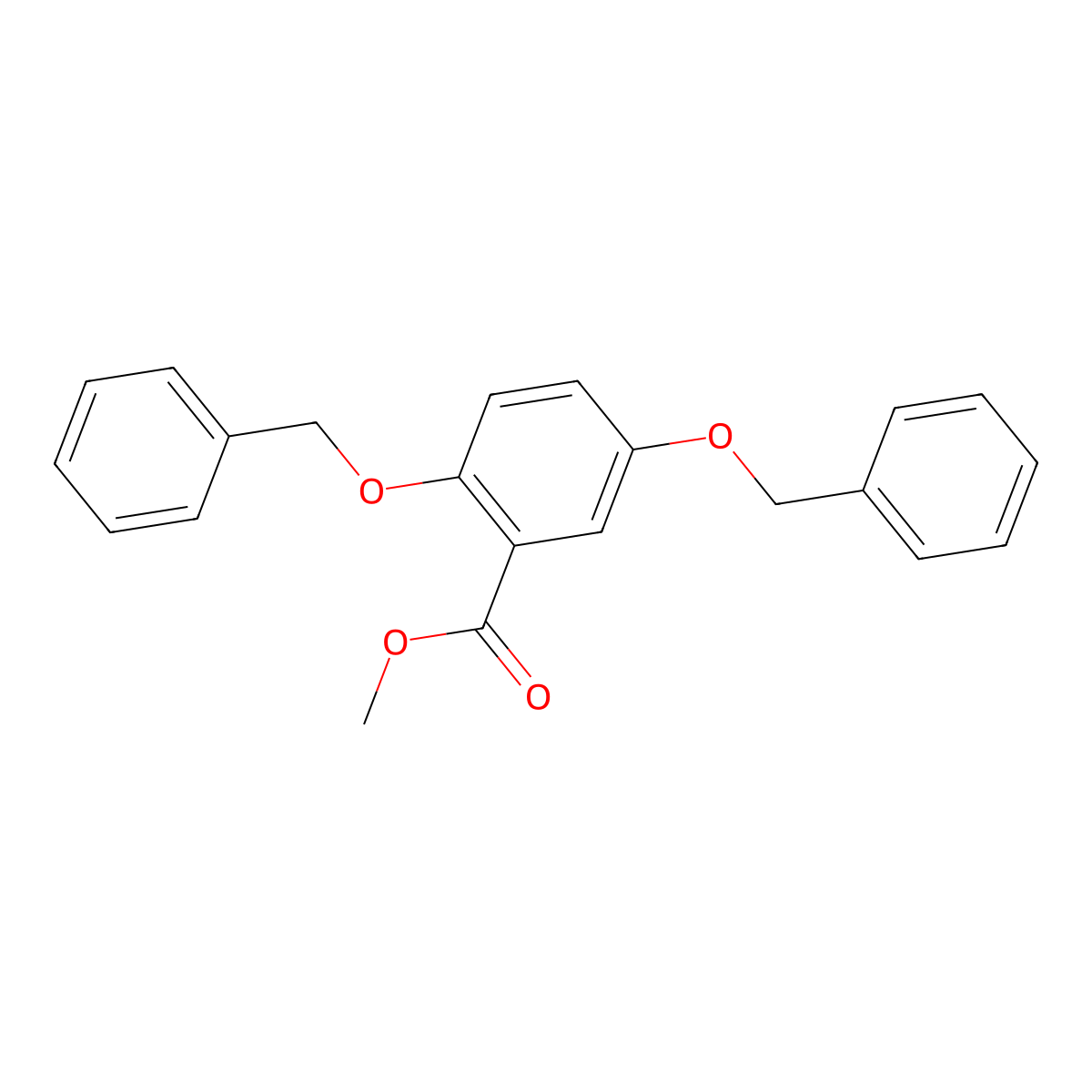 Benzoic acid, 2,5-bis(phenylmethoxy)-, methyl ester molecular structure, CAS 106296-25-7