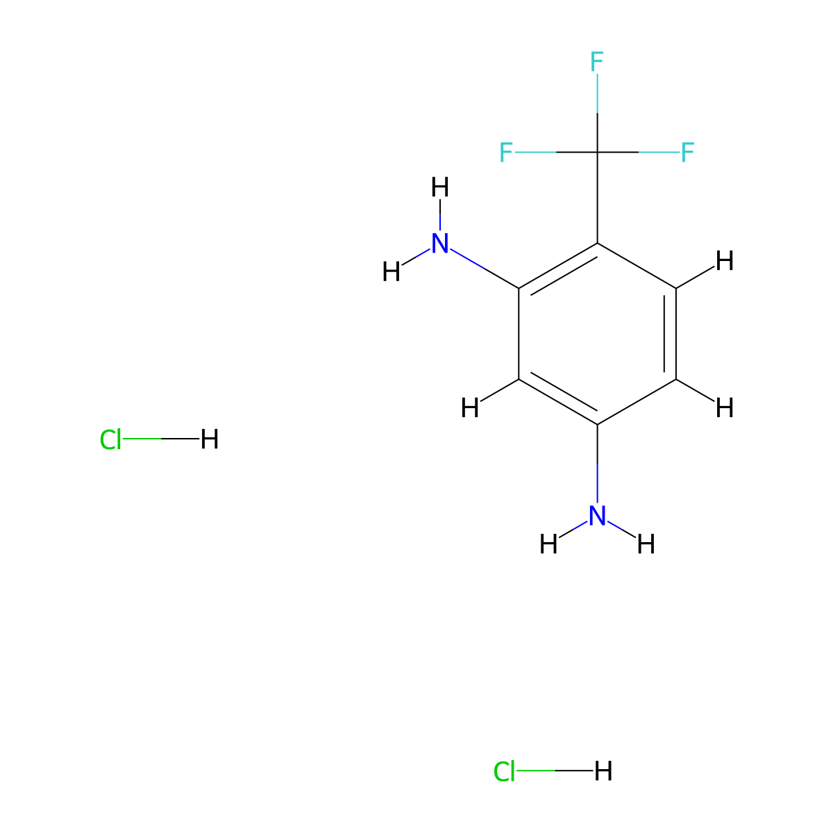1,3-Diamino-4-(trifluoromethyl)benzene dihydrochloride molecular structure, CAS 106306-69-8