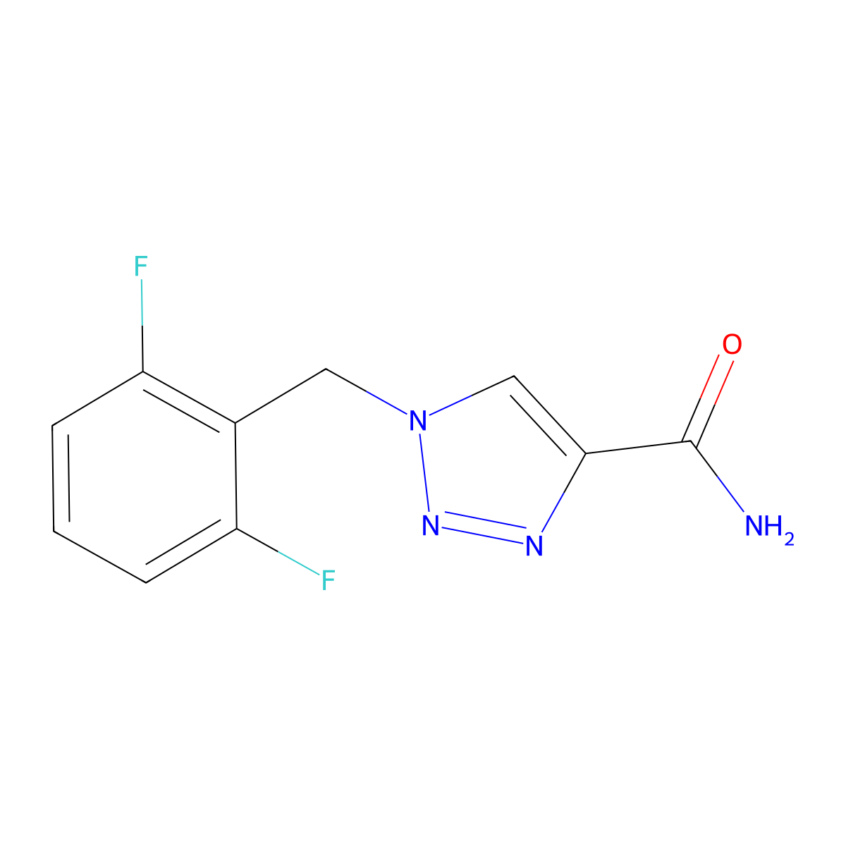 Rufinamide molecular structure, CAS 106308-44-5