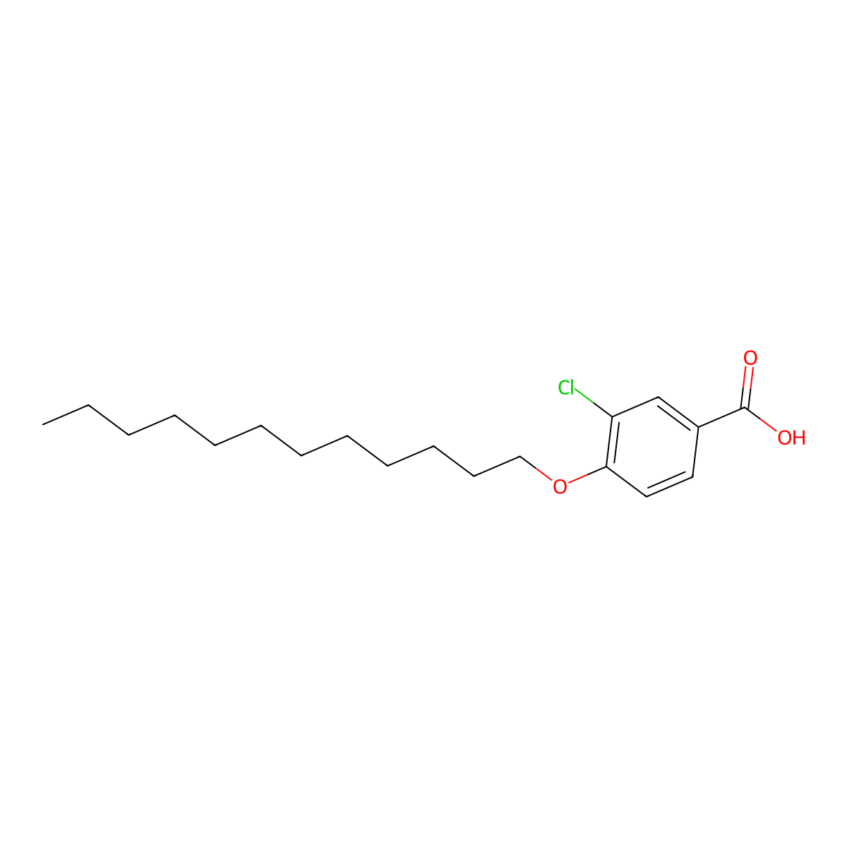 3-Chloro-4-(dodecyloxy)benzoic acid molecular structure, CAS 106316-09-0
