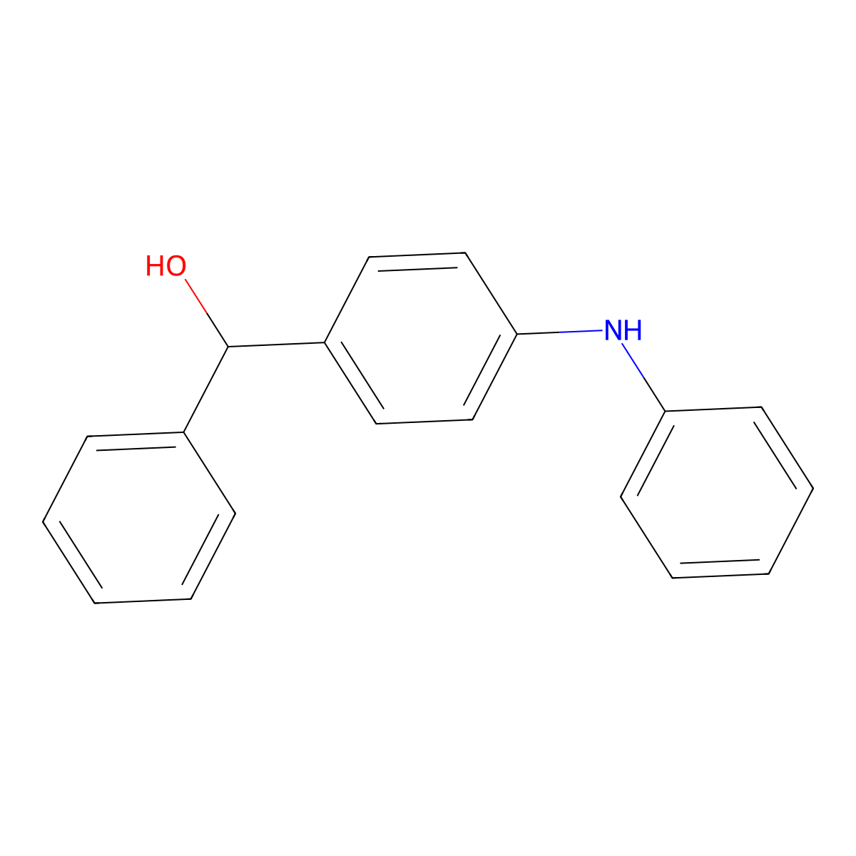 Phenyl(4-(phenylamino)phenyl)methanol molecular structure, CAS 1063170-79-5