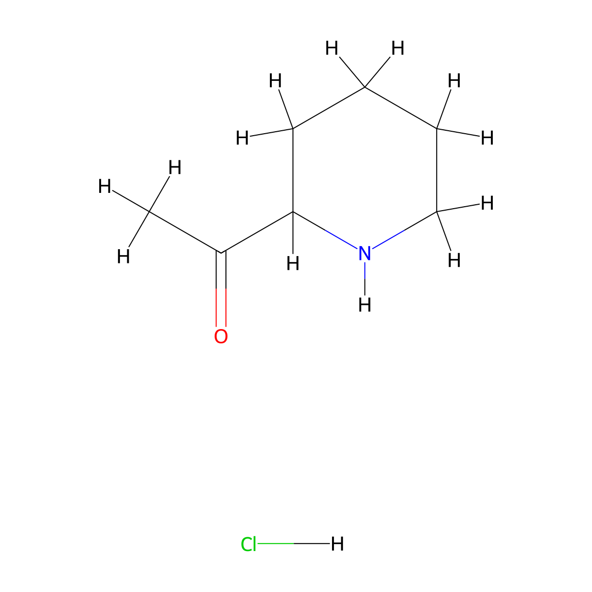 1-(Piperidin-2-yl)ethanone hydrochloride molecular structure, CAS 106318-66-5