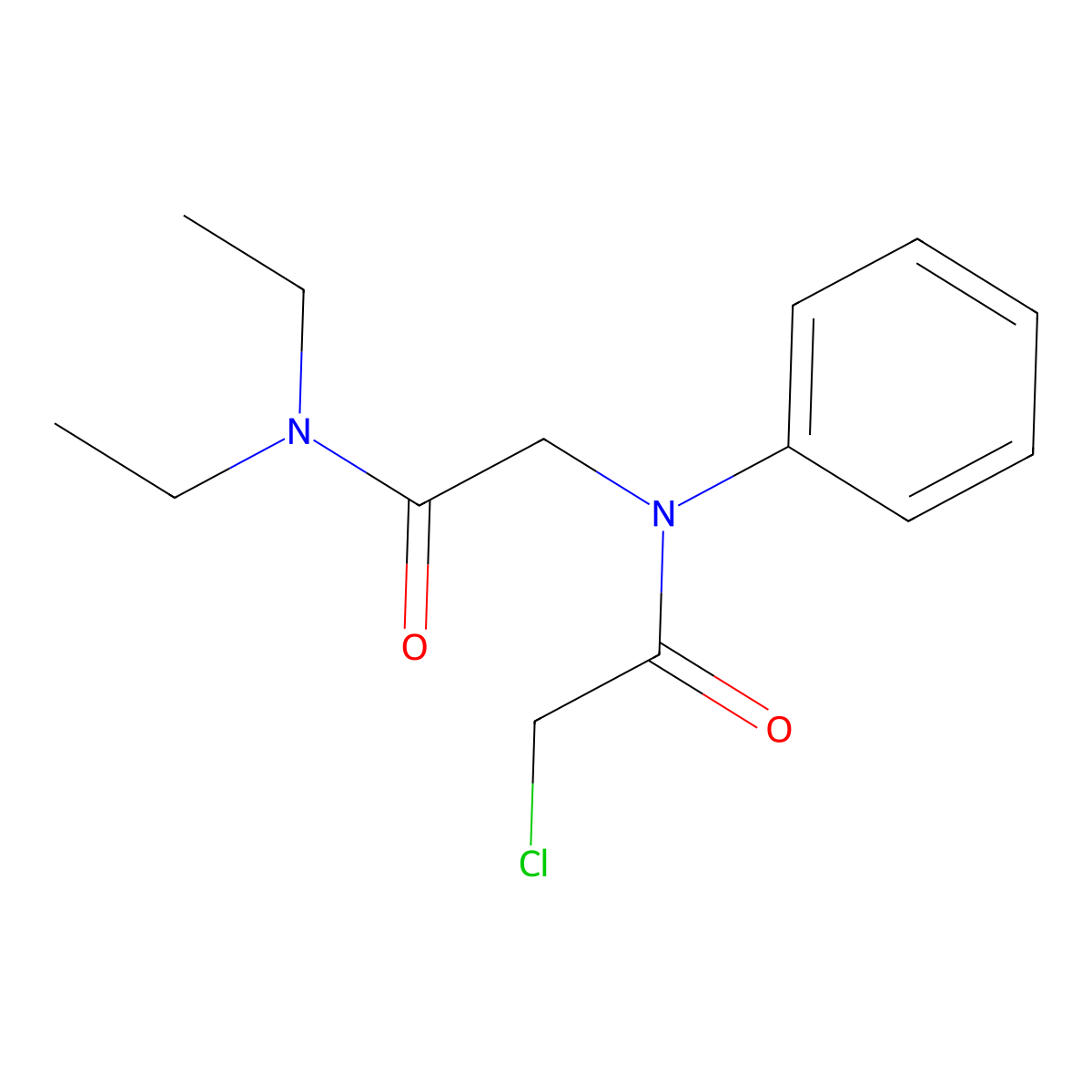 Acetanilide, 2-chloro-N-((diethylcarbamoyl)methyl)- molecular structure, CAS 106321-35-1
