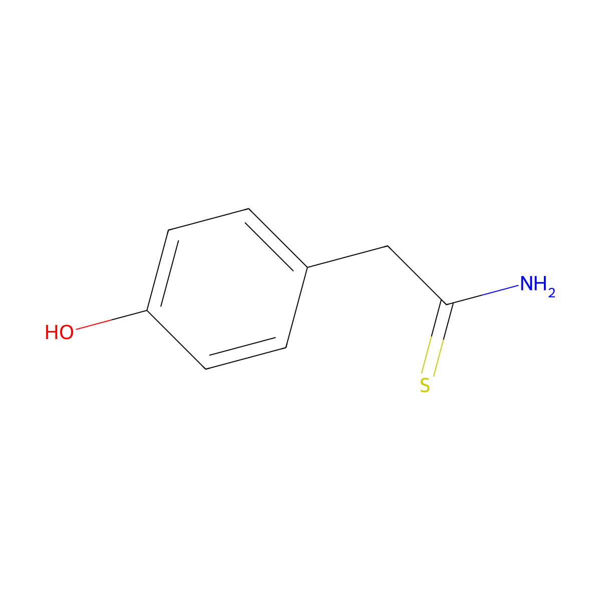 2-(4-Hydroxyphenyl)ethanethioamide molecular structure, CAS 106323-91-5