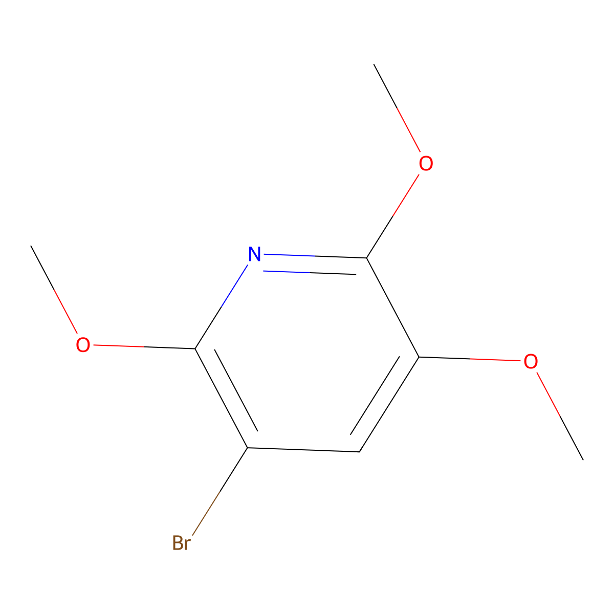 3-bromo-2,5,6-trimethoxyPyridine molecular structure, CAS 106331-72-0