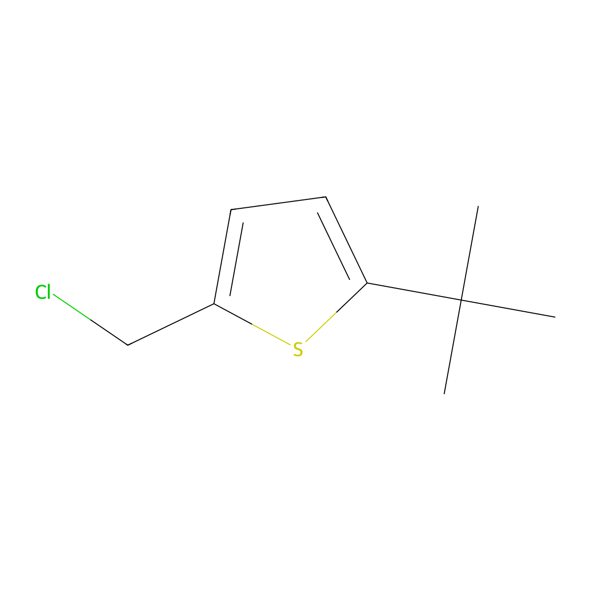 2-tert-Butyl-5-(chloromethyl)thiophene molecular structure, CAS 106341-43-9
