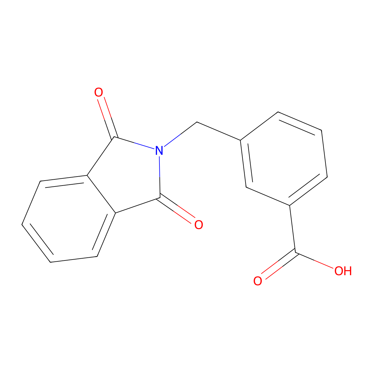3-[(1,3-dioxo-2,3-dihydro-1H-isoindol-2-yl)methyl]benzoic acid molecular structure, CAS 106352-01-6