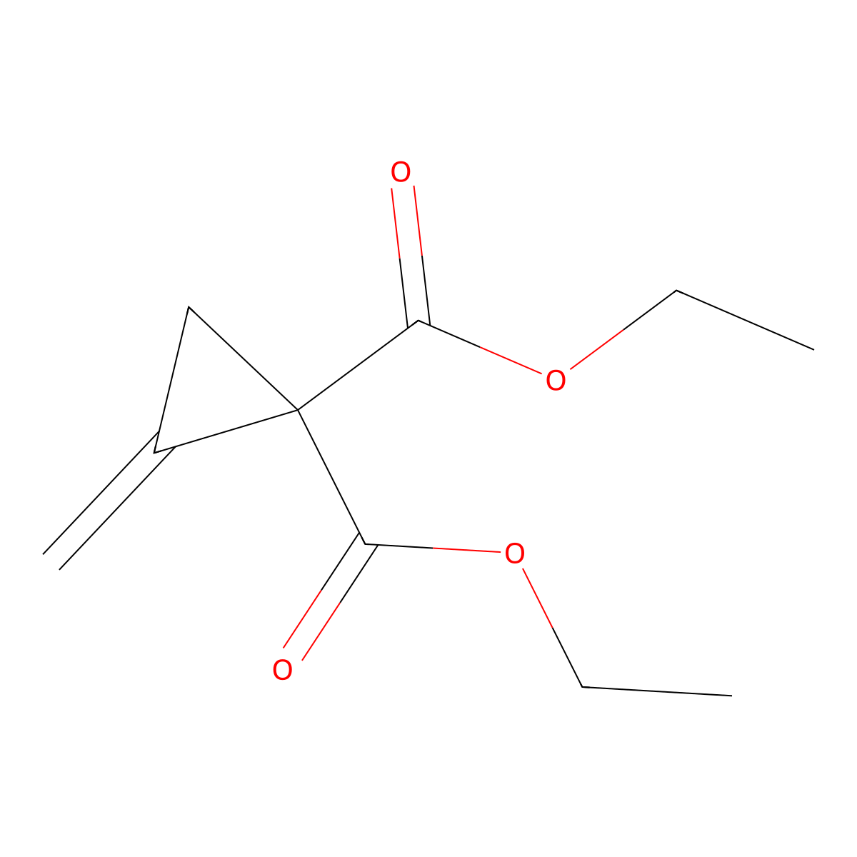 Diethyl 2-methylidenecyclopropane-1,1-dicarboxylate molecular structure, CAS 106352-19-6