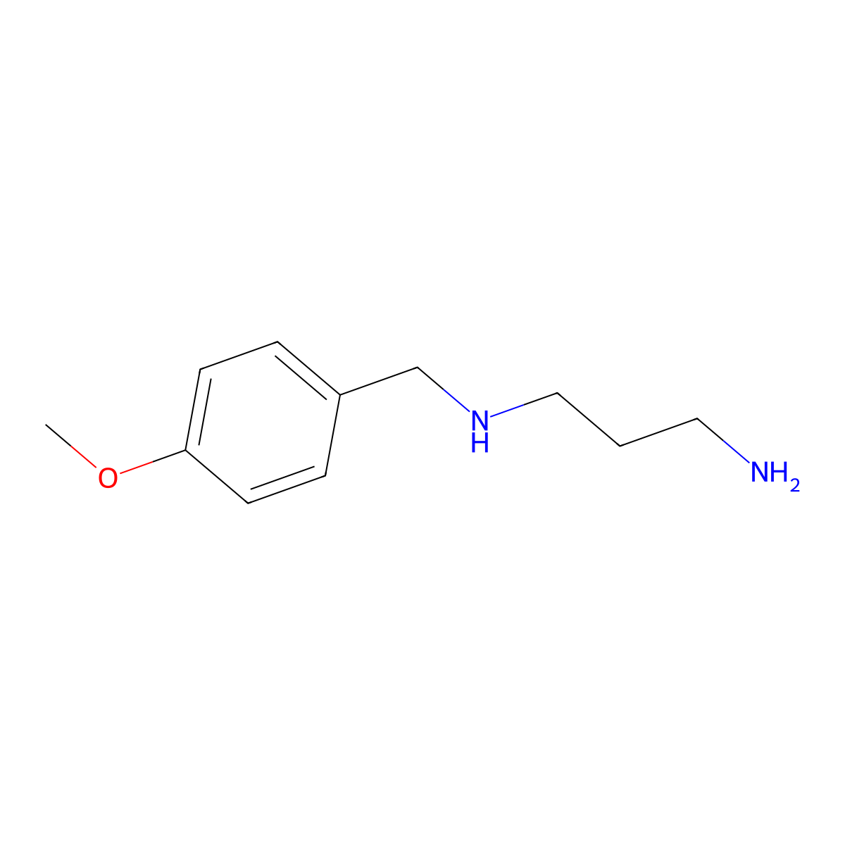 N-(4-methoxybenzyl)propane-1,3-diamine molecular structure, CAS 106353-11-1