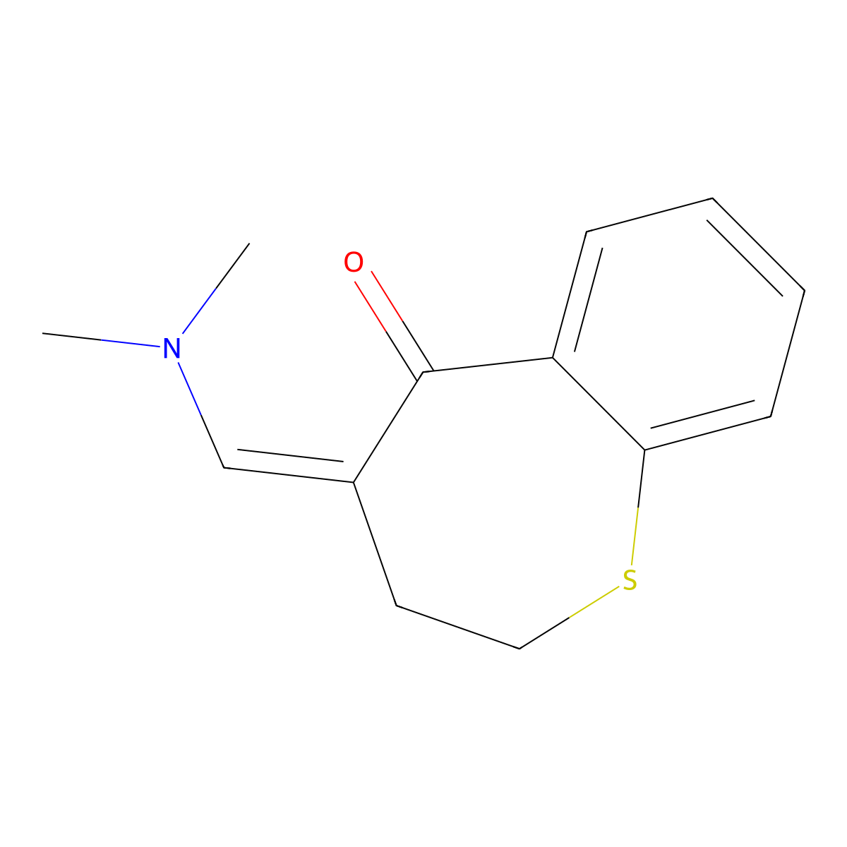 4-[(E)-(dimethylamino)methylidene]-3,4-dihydro-1-benzothiepin-5(2H)-one molecular structure, CAS 106364-97-0