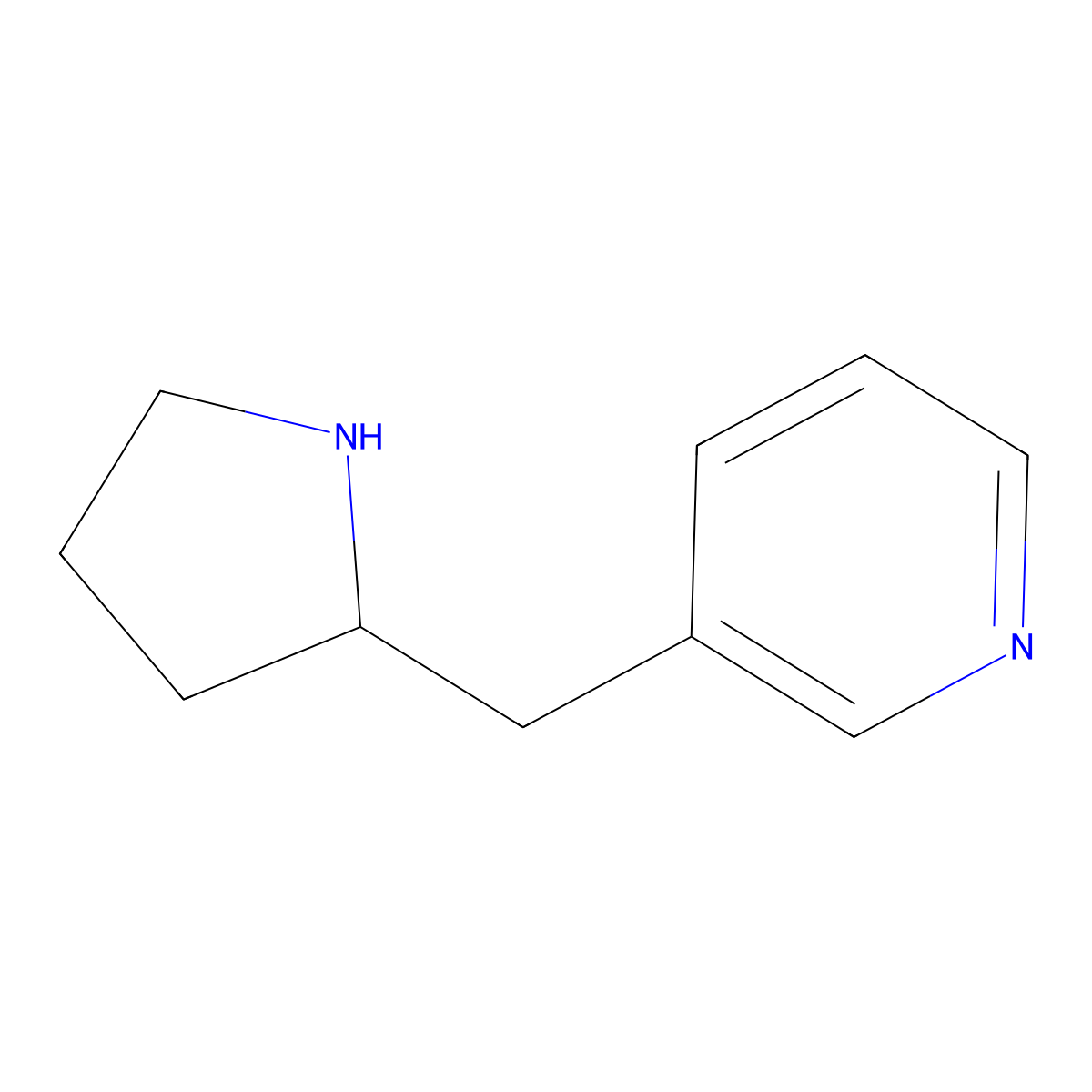 3-(2-Pyrrolidinylmethyl)pyridine molecular structure, CAS 106366-28-3