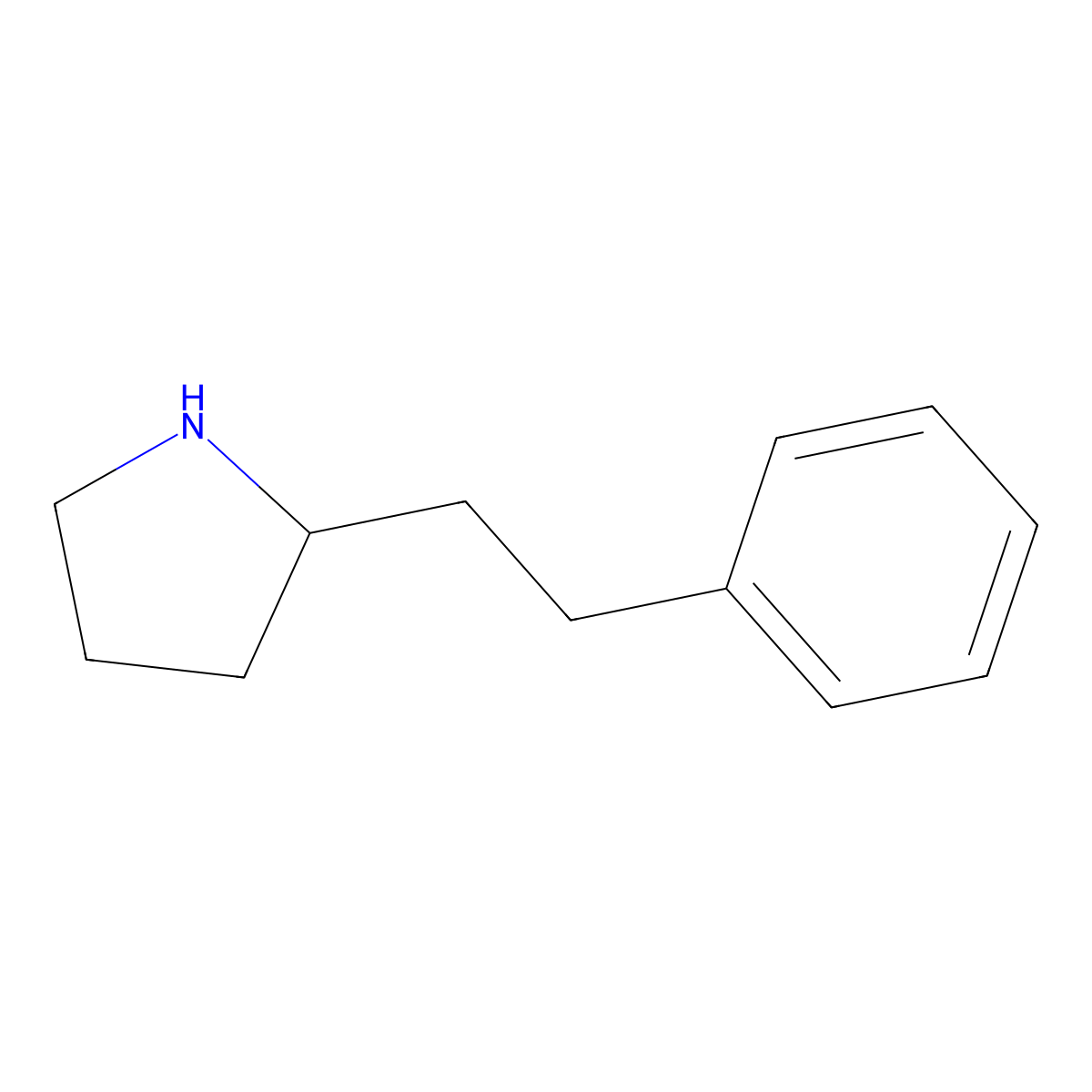 2-(2-Phenylethyl)pyrrolidine molecular structure, CAS 106366-30-7