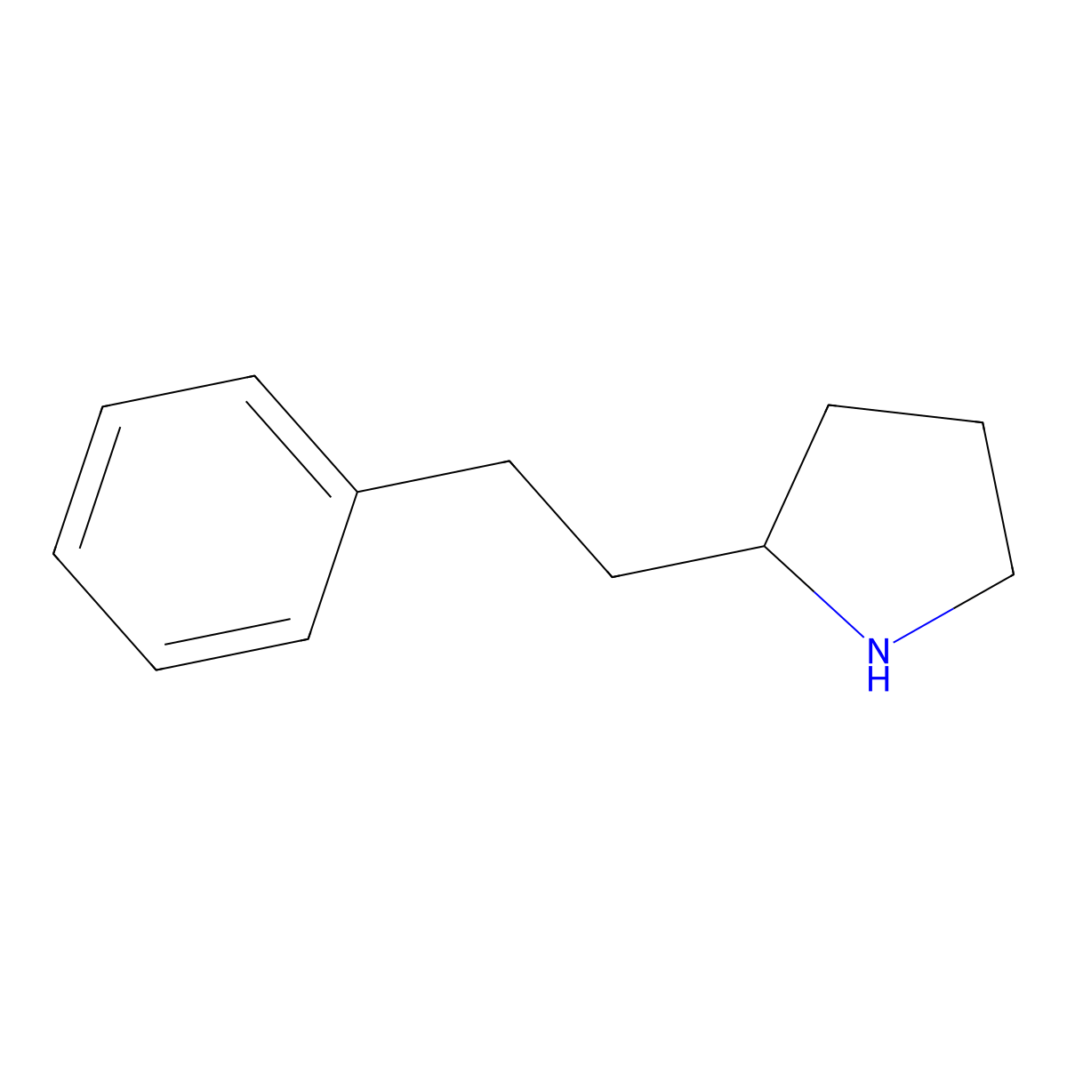 2-(2-Phenylethyl)pyrrolidine molecular structure, CAS 106366-30-7