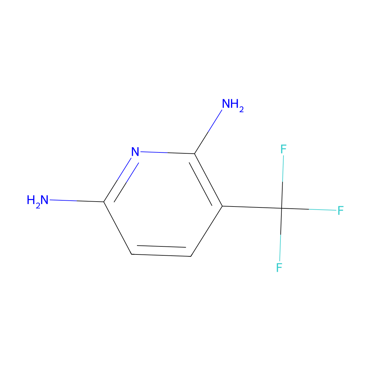 3-(Trifluoromethyl)pyridine-2,6-diamine molecular structure, CAS 1063697-16-4