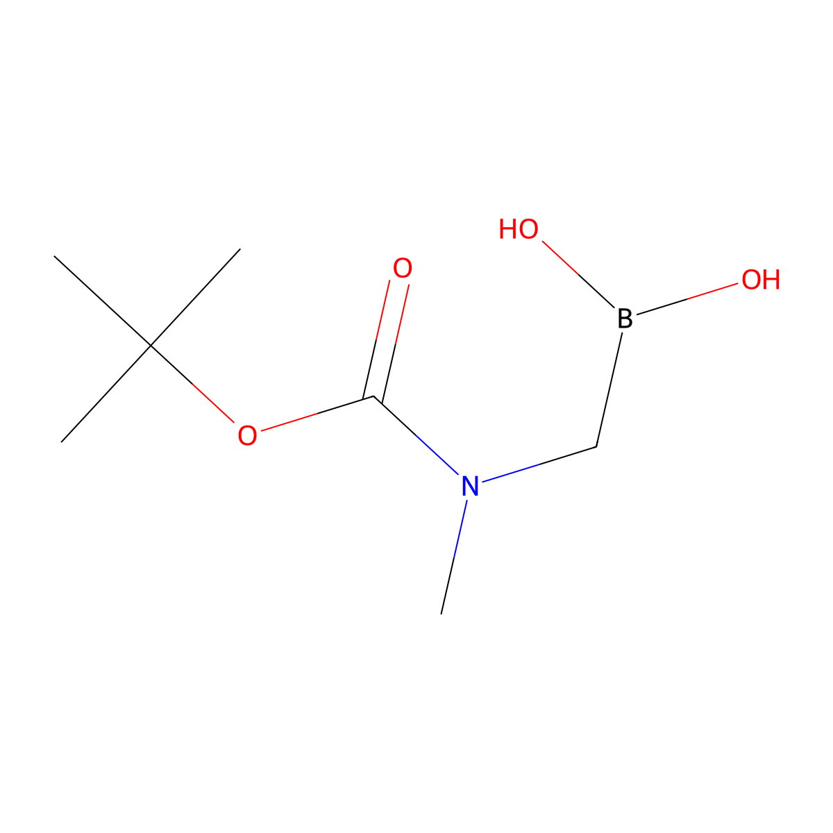 ({[(Tert-butoxy)carbonyl](methyl)amino}methyl)boronic acid molecular structure, CAS 1063700-85-5